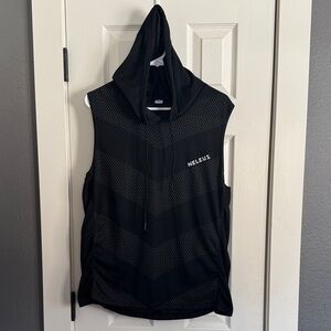 Men’s size Large Neleus brand sleeveless hooded workout top.